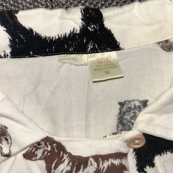 Vintage Dogs All Over Print Button Shirt Size Medium - Picture 3 of 4